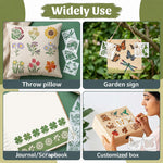 HASTHIP 72 Pcs Botanical Stencils Set Butterfly Flower Nature Templates Reusable PET