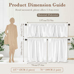 HASTHIP 3PCS Spring Kitchen Curtains and Valances Set