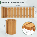 HASTHIP 4FT Roll-Out Wooden Garden Pathway – Orange