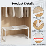 HASTHIP Adjustable Wardrobe Storage Shelf 38–65cm