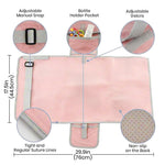 HASTHIP Toddler Airplane Seat Extender with Foldable Cushion, Microfiber Surface and Side Pocket