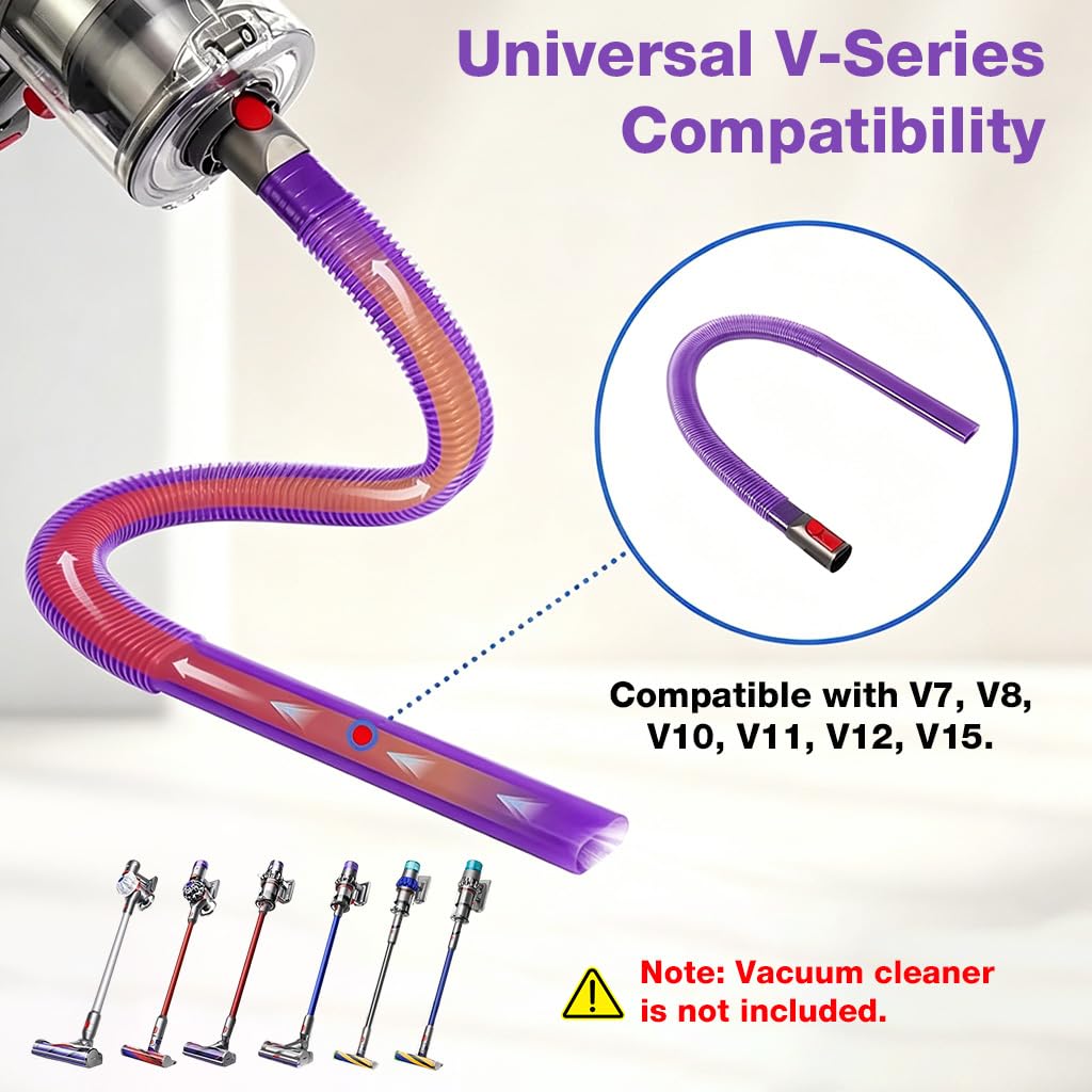 HASTHIP Replacement Kit 34" Flat Suction Hose for Dyson V7 V8 V10 V11 V15 GEN5