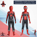 Hasthip® Spiderman Dress Costume For Kids, 3D Prints Spider Man Costume Set, Breathable Spandex Super Hero Fancy Bodysuits For 3-7 Years Gift Party Halloween (Kids M-Height 115-125Cm),Multicolor