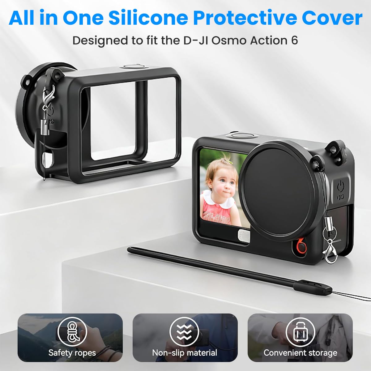 ZORBES® Silicone Protective Cover for DJI Osmo Action 6