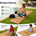 HASTHIP 4FT Roll-Out Wooden Garden Pathway – Orange