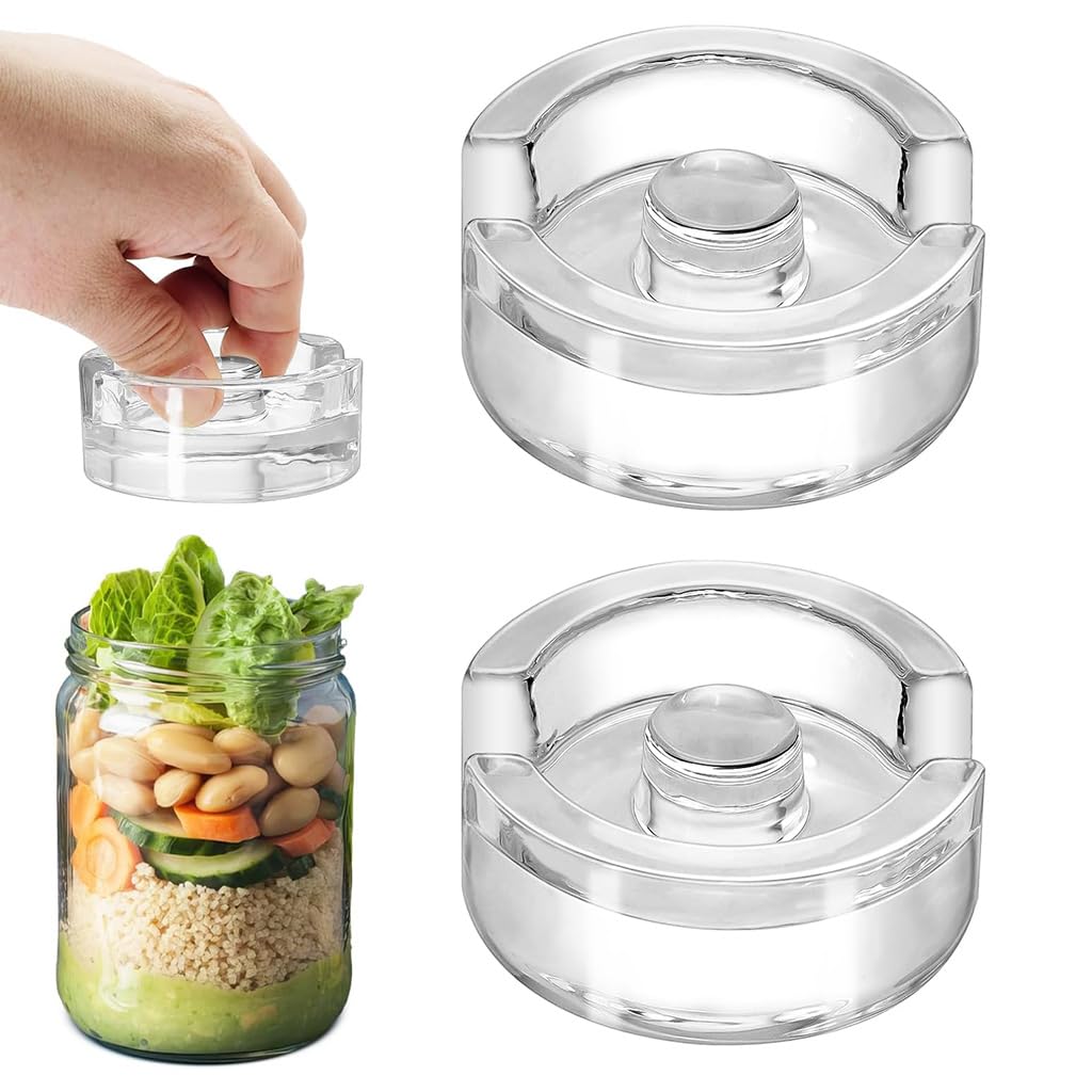 HASTHIP Fermentation Weight Glass for Wide Mouth Mason Jars, 2 Pack 7oz Pickling Weights