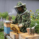 HASTHIP Beekeeping Top with Detachable Zipping Veil Hat and Elasticized Wrists and Hem