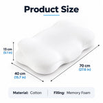 HASTHIP Contoured Memory Foam Cervical Pillow with Dual Adjustable Height for Multiple Sleep Positions