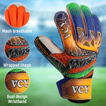 HASTHIP® Soccer Gloves, Goalie Gloves, Goalkeeper Gloves with Fingersave, Ultimate Grip Football Goalie Gloves with Strong Receiver, American Football for Men, Boys, Youth, Adult, Kids