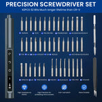 HASTHIP® 49-in-1 3.7V Mini Electric Screwdriver Set, 5 Torque Settings Electric Precision Screwdriver, LED Lights, Pry Bar, Tweezer, Repair Tool Kit for iPhone, Computer, Camera, Laptop, Pc,