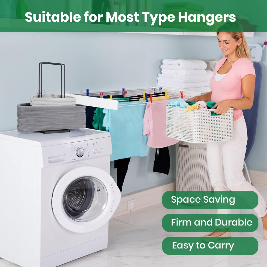 HASTHIP Stackable Hanger Storage Rack in Carbon Steel, Matte Finish, Holds Up to 100 Hangers