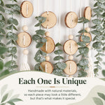 HASTHIP Artificial Eucalyptus Wall Hanging with Green Foliage and 15.7-Inch Wooden Rod