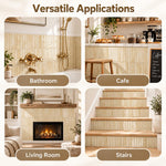 HASTHIP 3D Peel-and-Stick Backsplash Tiles, 10 Sheets in Chestnut for Easy DIY Wall Updates