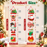 HASTHIP Christmas Hanging Banners with Santa and Penguin Designs, Lightweight Cardstock, Set of Two