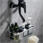 HASTHIP Aluminum Over-Door Shower Caddy, Tool-Free Hanging Storage, 28.5 × 12 × 9.6 cm