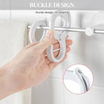 HASTHIP® 20pcs Utility S Hooks Bike Handle Bar Hooks S Shaped Hooks Adjustable Snap-on S-Hook Muti Use Windproof Clothesline Hooks Desk Edge Bag Holder