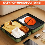 HASTHIP® Folding Mosquito Net Travel Pop-up Mosquito Net Tent-like Zipping Up Mosquito Net Camping Mosquito Net Waterproof Oxford Cloth Mosquito Net for Hotel, Camping, Hotel, 200x72x70cm