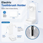 HASTHIP Adjustable Electric Toothbrush Holder with Drainage, Detachable Base and Self-Adhesive Wall Mount
