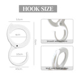 HASTHIP® 20pcs Utility S Hooks Bike Handle Bar Hooks S Shaped Hooks Adjustable Snap-on S-Hook Muti Use Windproof Clothesline Hooks Desk Edge Bag Holder