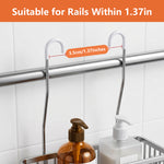HASTHIP Aluminum Over-Door Shower Caddy, Tool-Free Hanging Storage, 28.5 × 12 × 9.6 cm