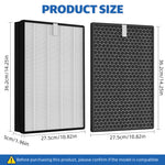 HASTHIP® 2Pcs FY2420/30 FY2422/30 Filter Replacement Compatible with Phil**IPS AC2882, AC2887, A2889, AC3829 Air Purifier, with 1 HEPA Filter and 1 Activated Carbon Filters