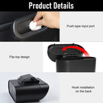 HASTHIP® Car Garbage Can Holder Organizer Storage Box, 2024 New Mini Trash Door Trash Can for Car,