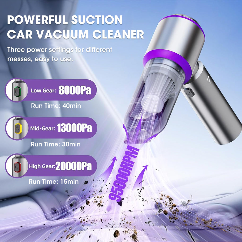 HASTHIP® Handheld Vacuum Cleaner, 3 in1 Computer Vacuum Cleaner, 15000pa Brushless Motor Vacuum Cleaner with 3 Speeds Cordless USBMulti Purpose Vacuum Cleaner for Home, Office, Car Interior