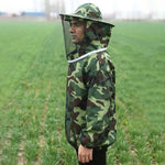 HASTHIP Beekeeping Top with Detachable Zipping Veil Hat and Elasticized Wrists and Hem