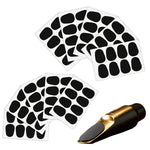HASTHIP 80 Black Oval Mouthpiece Cushions, 0.8mm Rubber Patches for Alto Saxophone and Bass Clarinet