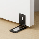 HASTHIP Magnetic Floor Door Stop with Low-Profile Design, Strong Magnet and Black Finish for Home and Office