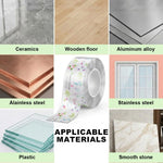 HASTHIP Patterned Caulk Strip Tape, Clear PVC Sealer with Center Crease for Kitchen and Bathroom Edges