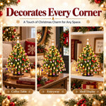 HASTHIP DIY Beaded Christmas Tree Kit with Metal Frame, Angel Topper and Colorful Beads