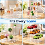 HASTHIP 3-Tier Acrylic Display Stand Set of Two for Diecast Cars and Collectibles
