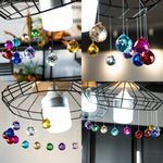 HASTHIP 12 Pcs 20mm Multicolor Crystal Ball Prism Suncatchers Steel Wire Rope And Ring