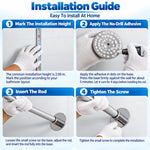 HASTHIP U-Shaped Shower Curtain Rod, 23,6 Pulgadas, Adjustable Stainless Steel in Silver