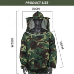 HASTHIP Beekeeping Top with Detachable Zipping Veil Hat and Elasticized Wrists and Hem