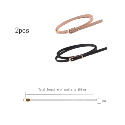 HASTHIP® Cinturón fino de 2 piezas para jeans mujer