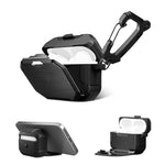 HASTHIP® AirPods Pro Case for 2nd/1st, AirPods Pro Locking Case, with Phone Stand and Shockproof Protection Wireless Charging Case, Rugged Locking Protective Case for AirPods Pro 2nd/1st(Black)