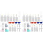 HASTHIP® 41PCS Needle Tip Glue Bottles Applicator Set 30ml 50ml 100ml Plastic Squeeze Dropper with Caps Blunt Tips for Craft Art Project Paint Quilling and Oil Assorted