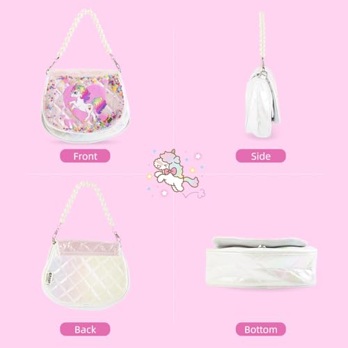 HASTHIP® Girls Sling Bag Fashion Pink Unicorn Hand Bag