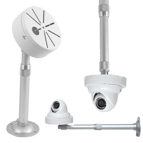 HASTHIP® Security Camera Mount Bracelet, 7.8-15.7 Inches Telescopic Wall Mount, Aluminum Alloy Dome Camera Mount Universal Camera Wall Mounting Bracket for CCTV Security Camera/IP Camera