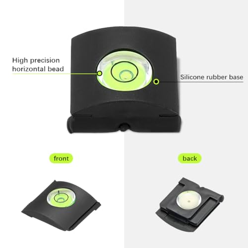 HASTHIP® 2pcs Camera Hot Shoe Cover with Built-in Bubble Level, Protective Cap for Canon Nikon Panasonic Fujifilm Olympus Pentax Sigma DSLR SLR Mirrorless Cameras