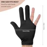 HASTHIP® 5Pcs Snooker Gloves for Men & Women, Breathable Spandex 3 Finger Billiard Gloves for Left Hand/Right Hand, Universal Size, Durable & Comfortable for Precision Cue Grip, Ideal for Matches