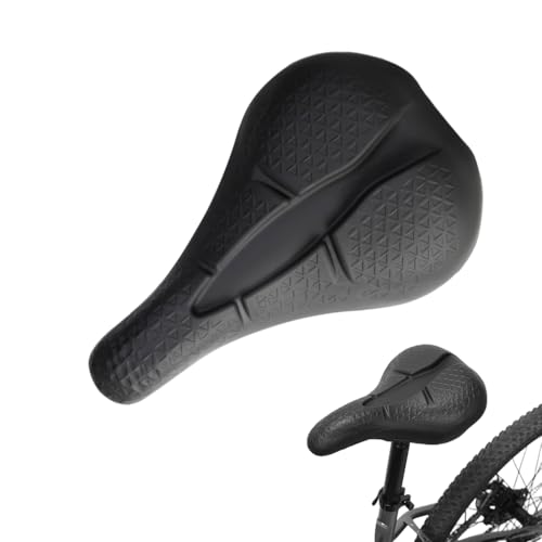 HASTHIP® Bike Seat Cushion High-Resilient, Gel Padded Cover for Men & Women, Breathable Hollow Design Comfort Saddle Cycling, Mountain Bikes, Road Exercise Bikes-Black
