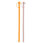 HASTHIP® 4 Pack Reusable Silicone Straws for Stanley Cups 20oz 30oz 40oz, 12 Inch Long Flexible Drinking Straws with Built-in Cowboy-Style Straw Cap, Durable Food-Grade Accessories for Tumblers