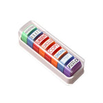 HASTHIP® 8PCS Self-Inking Office Stamps Set,Business Rubber Stamps in Red & Blue Ink,Paid Copy Scanned Faxed Approved Completed Message Work with Storage Tray Multicolor for Documents & Office