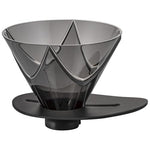 HASTHIP® Pour Over Coffee Dripper,V60 Style Cone Coffee Maker,Heat Resistant Plastic Reusable Filter 1-4 Cups Universal Measurement Compatible with Server Manual Drip Brewer for Home Office Café