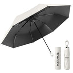 HASTHIP® Sun Umbrella Folding Travel Compact Umbrella Windproof Rainproof UV Protection Umbrellas with Black Anti-UV Coating Dark Green