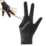 HASTHIP® 1Pc Snooker Glove, Billiard Gloves Left Hand Full Finger 3-Finger, Anti-Slip Patch Design, Breathable Fabric, Unisex, Smooth Striking Performance, Black