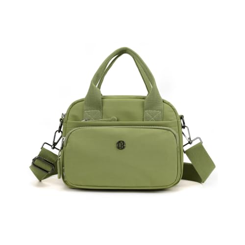 HASTHIP® Becokan Mini Tote Bag for Women, Waterproof Nylon Shoulder Handbag with Multi Pockets, Small Top-Handle Purse, Casual Crossbody Tote for Work, Shopping, Travel